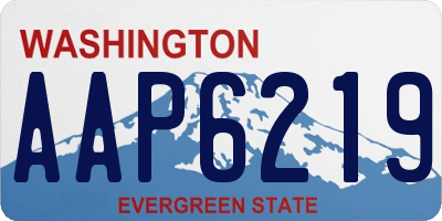 WA license plate AAP6219