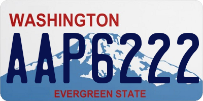 WA license plate AAP6222