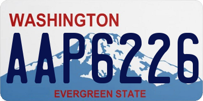WA license plate AAP6226