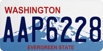 WA license plate AAP6228