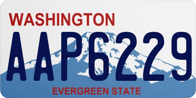 WA license plate AAP6229