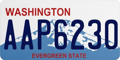 WA license plate AAP6230