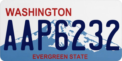 WA license plate AAP6232