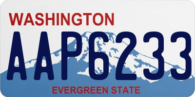 WA license plate AAP6233