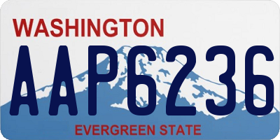 WA license plate AAP6236