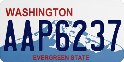 WA license plate AAP6237