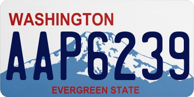 WA license plate AAP6239