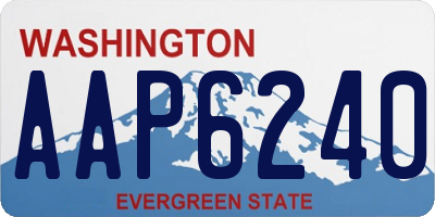 WA license plate AAP6240