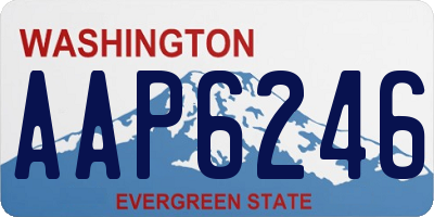 WA license plate AAP6246