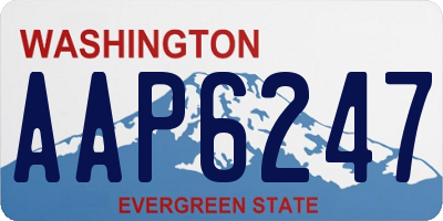 WA license plate AAP6247