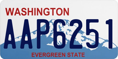 WA license plate AAP6251