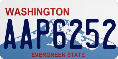 WA license plate AAP6252