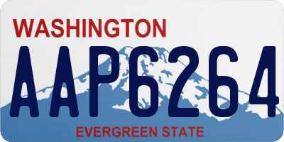 WA license plate AAP6264