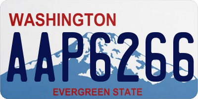 WA license plate AAP6266
