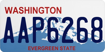 WA license plate AAP6268