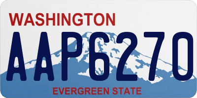 WA license plate AAP6270