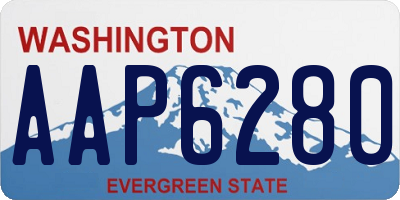 WA license plate AAP6280