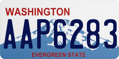 WA license plate AAP6283