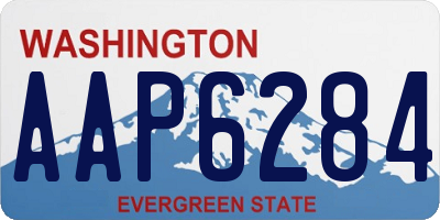 WA license plate AAP6284