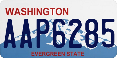 WA license plate AAP6285