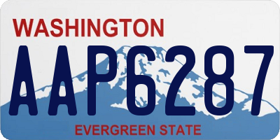 WA license plate AAP6287