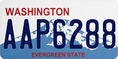 WA license plate AAP6288