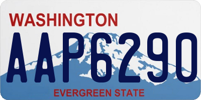 WA license plate AAP6290