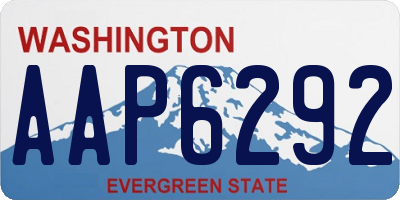 WA license plate AAP6292
