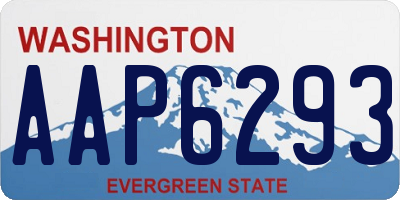 WA license plate AAP6293