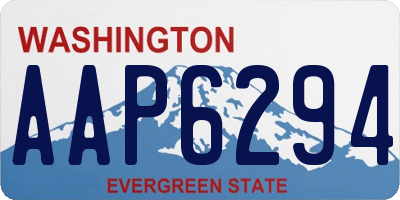 WA license plate AAP6294