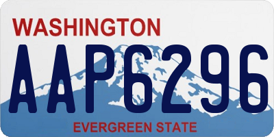 WA license plate AAP6296