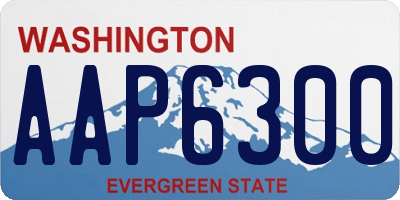 WA license plate AAP6300