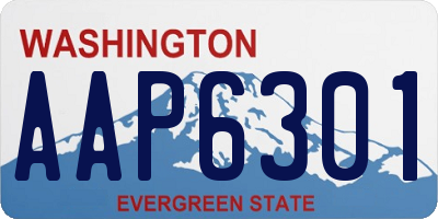 WA license plate AAP6301