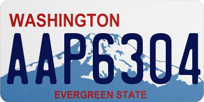 WA license plate AAP6304