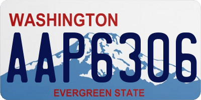 WA license plate AAP6306