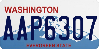 WA license plate AAP6307