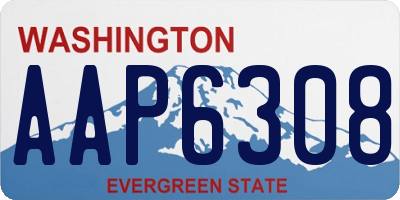 WA license plate AAP6308