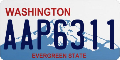 WA license plate AAP6311