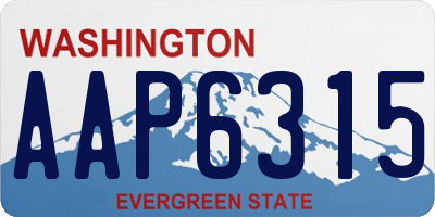 WA license plate AAP6315