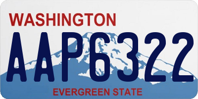 WA license plate AAP6322