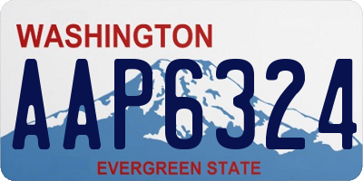 WA license plate AAP6324