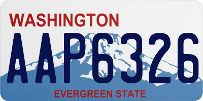 WA license plate AAP6326