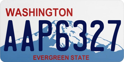 WA license plate AAP6327