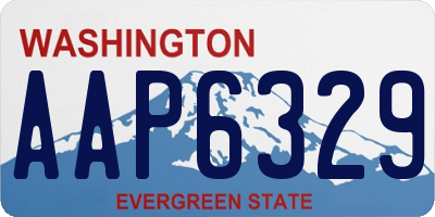 WA license plate AAP6329