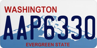 WA license plate AAP6330