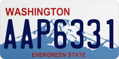WA license plate AAP6331