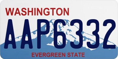 WA license plate AAP6332