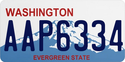 WA license plate AAP6334