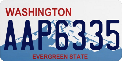 WA license plate AAP6335