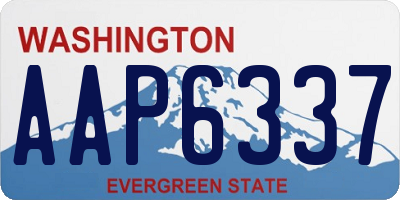 WA license plate AAP6337